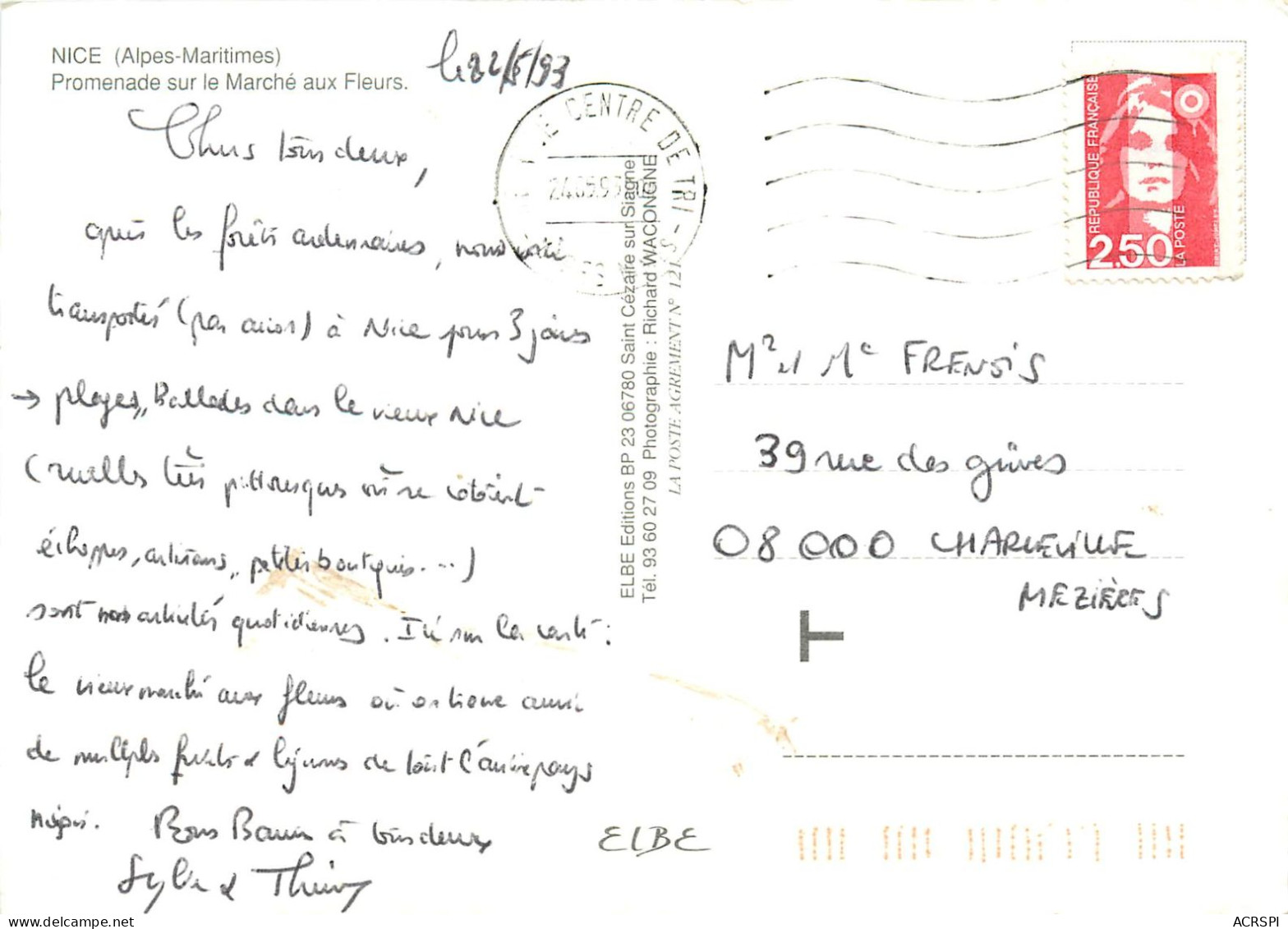 NICE MARCHE AUX FLEURS (scan Recto-verso) KEVREN0377 - Marchés, Fêtes