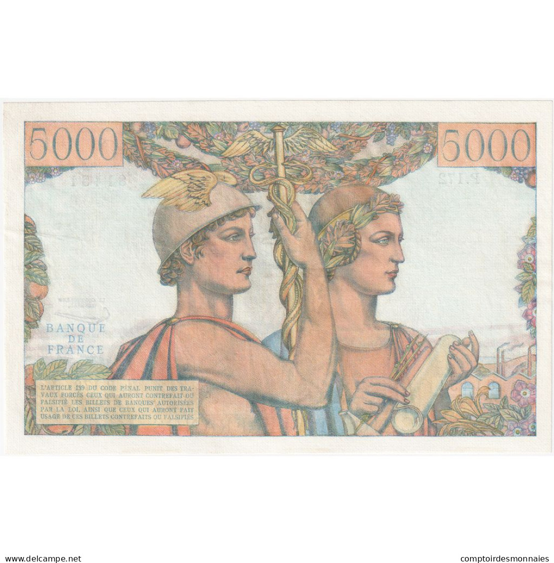 France, 5000 Francs, Terre Et Mer, 1957-03-07, P.172, NEUF - 5 000 F 1949-1957 ''Terre Et Mer''
