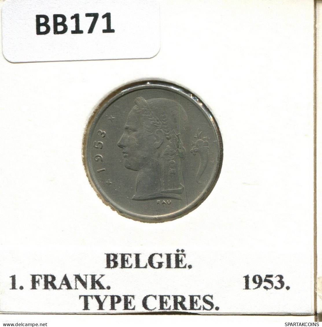 1 FRANC 1953 DUTCH Text BELGIEN BELGIUM Münze #BB171.D.A - 1 Franc