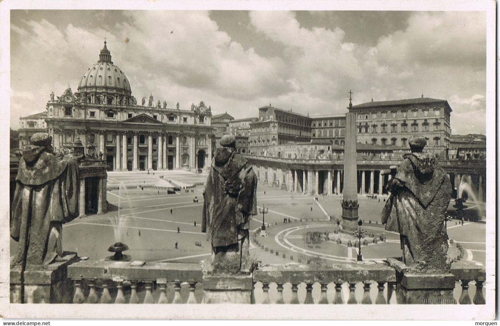 55668. Postal CIUDAD Del VATICANO 1933. Vista De Plaza Basilica De San Pedro - Brieven En Documenten