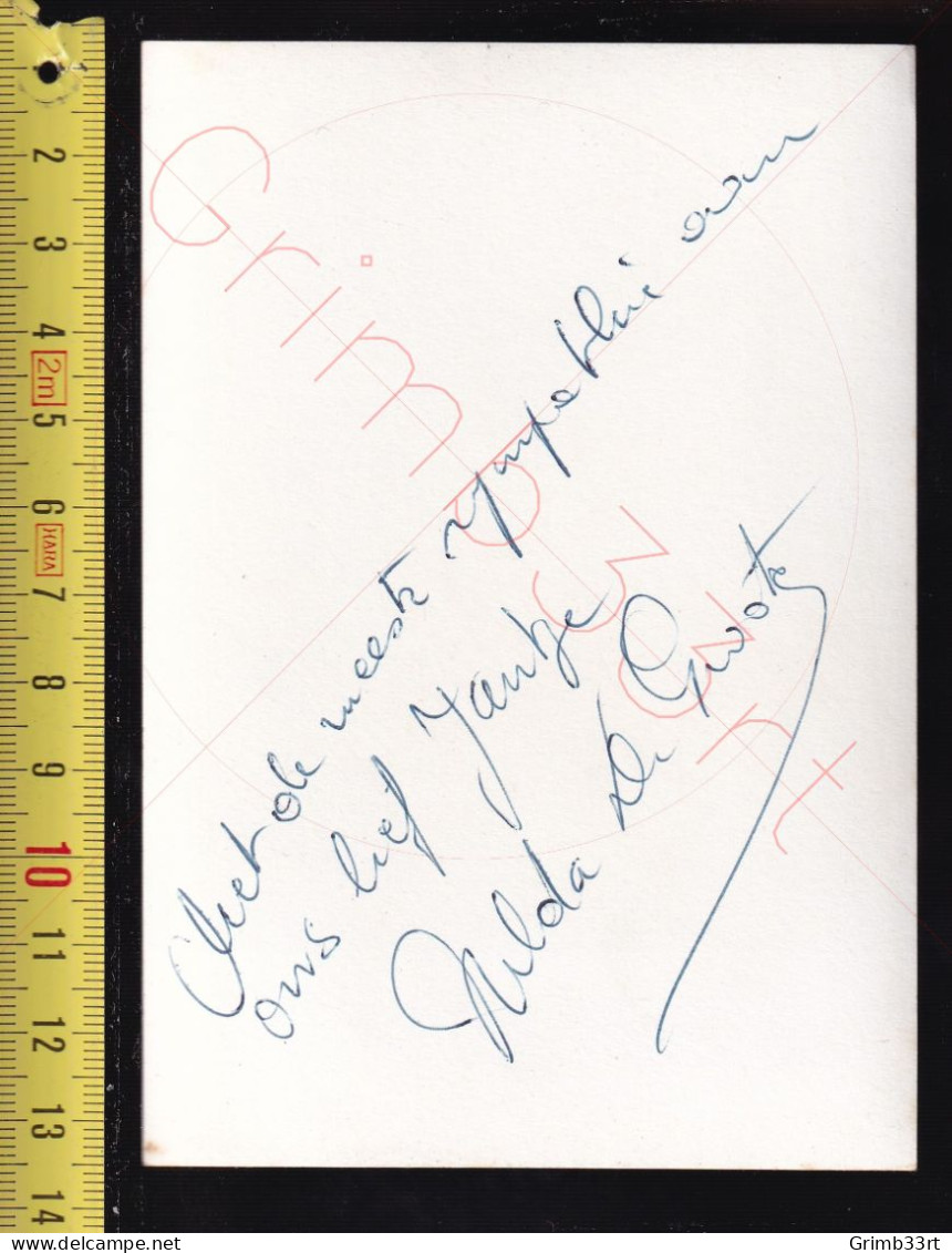 Hilda De Groote - Opera - GESIGNEERD / SIGNATURE - Foto - Sänger Und Musiker