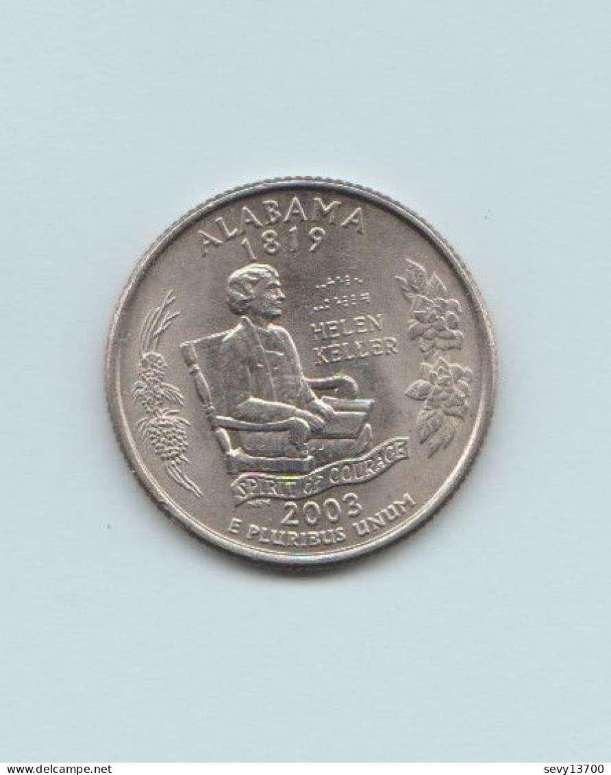 USA - Etats Unis 6 Quarter Dollar (1/4 DOLLAR) 2001 2002 2003 New York Caroline Du Nord Alabama Arkansas Texas Wisconsin - 1999-2009: State Quarters