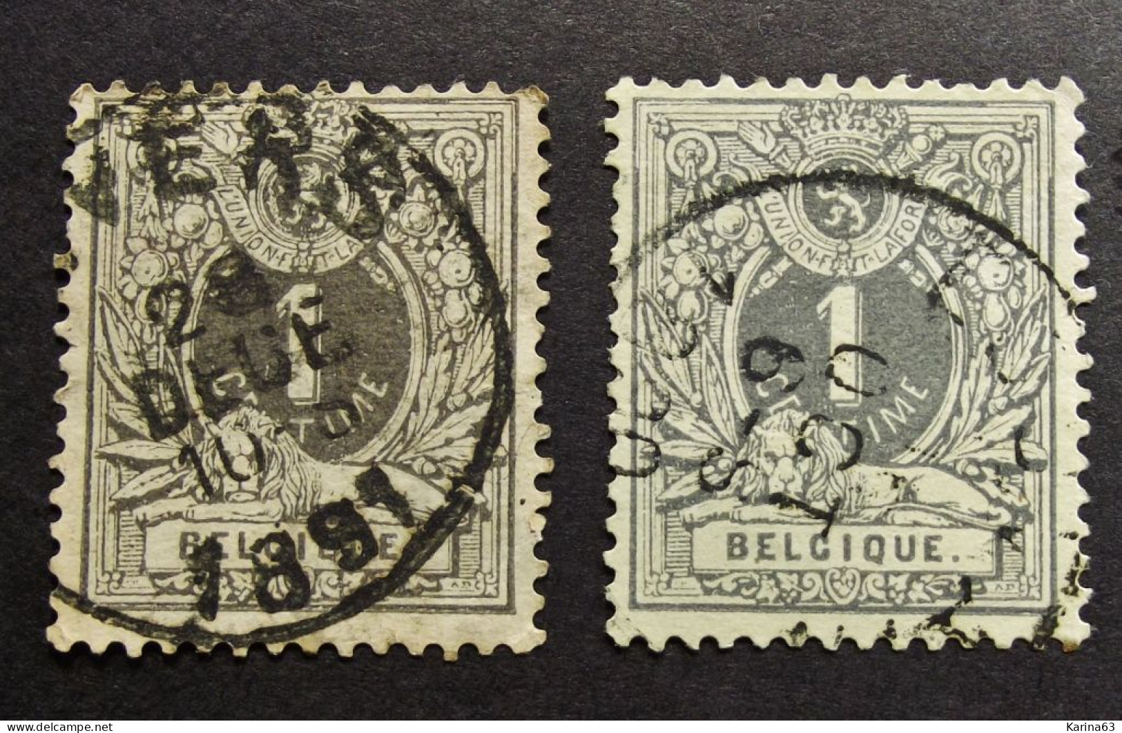 België - Belgique -  - 1869-83 - COB - °  43 ( Lot 4 Exempl. ) Liggende Leeuw - Obl. O.a. Anvers Station - 1869-1888 Lion Couché