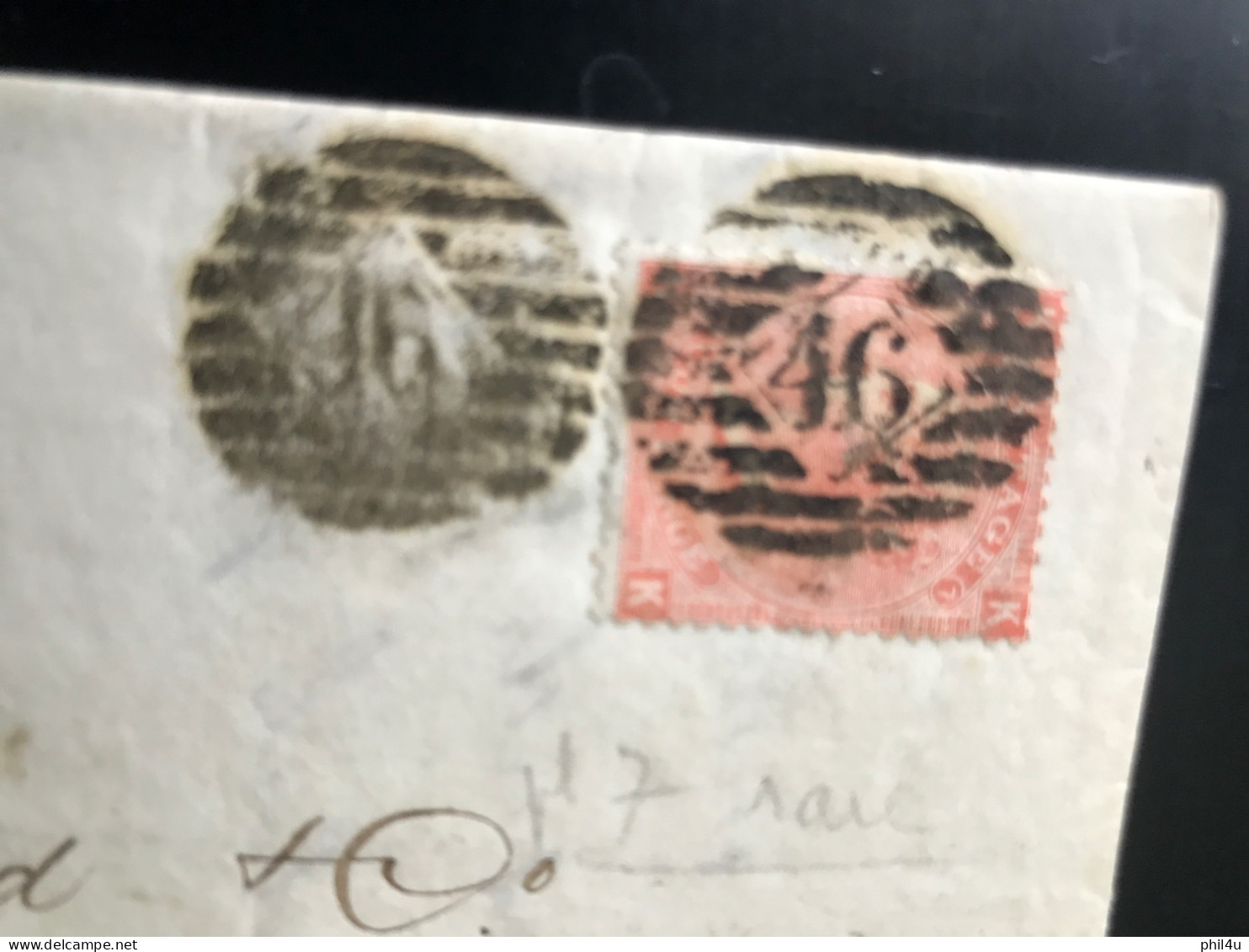 1866 Letter Sent To Paris See Photos - 1863-1870 Napoléon III Con Laureles