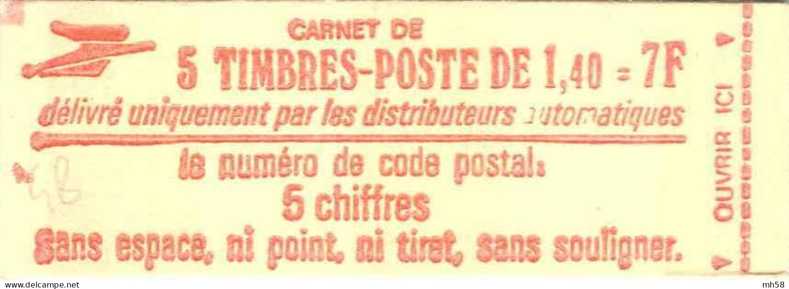 FRANCE - Carnet 1f40 Sabine Rouge - YT 2102 C1 / Maury 420 - Modernos : 1959-…
