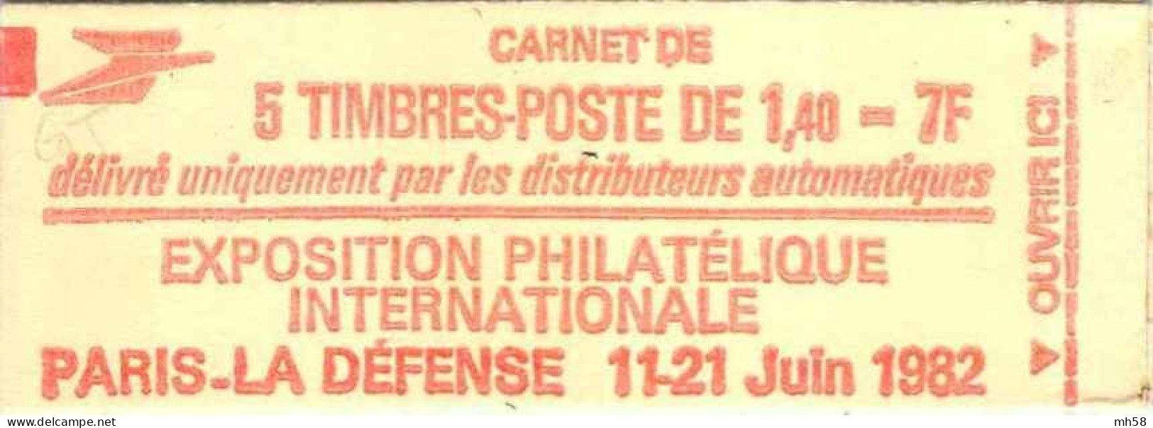 FRANCE - Carnet 1f40 Sabine Rouge - YT 2102 C2a / Maury 421a - Modernos : 1959-…
