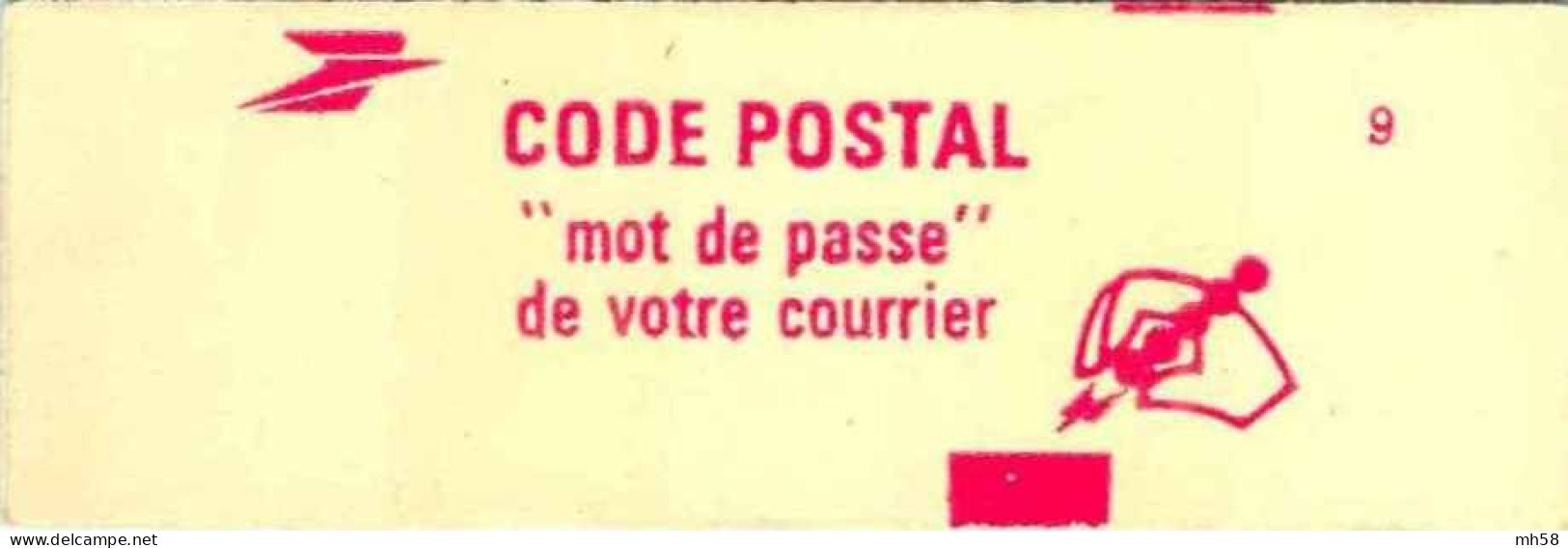 FRANCE - Carnet Conf. 9, Ouvert à Gauche - 1f30 Sabine Rouge - YT 2059 C3 / Maury 418 - Modern : 1959-…
