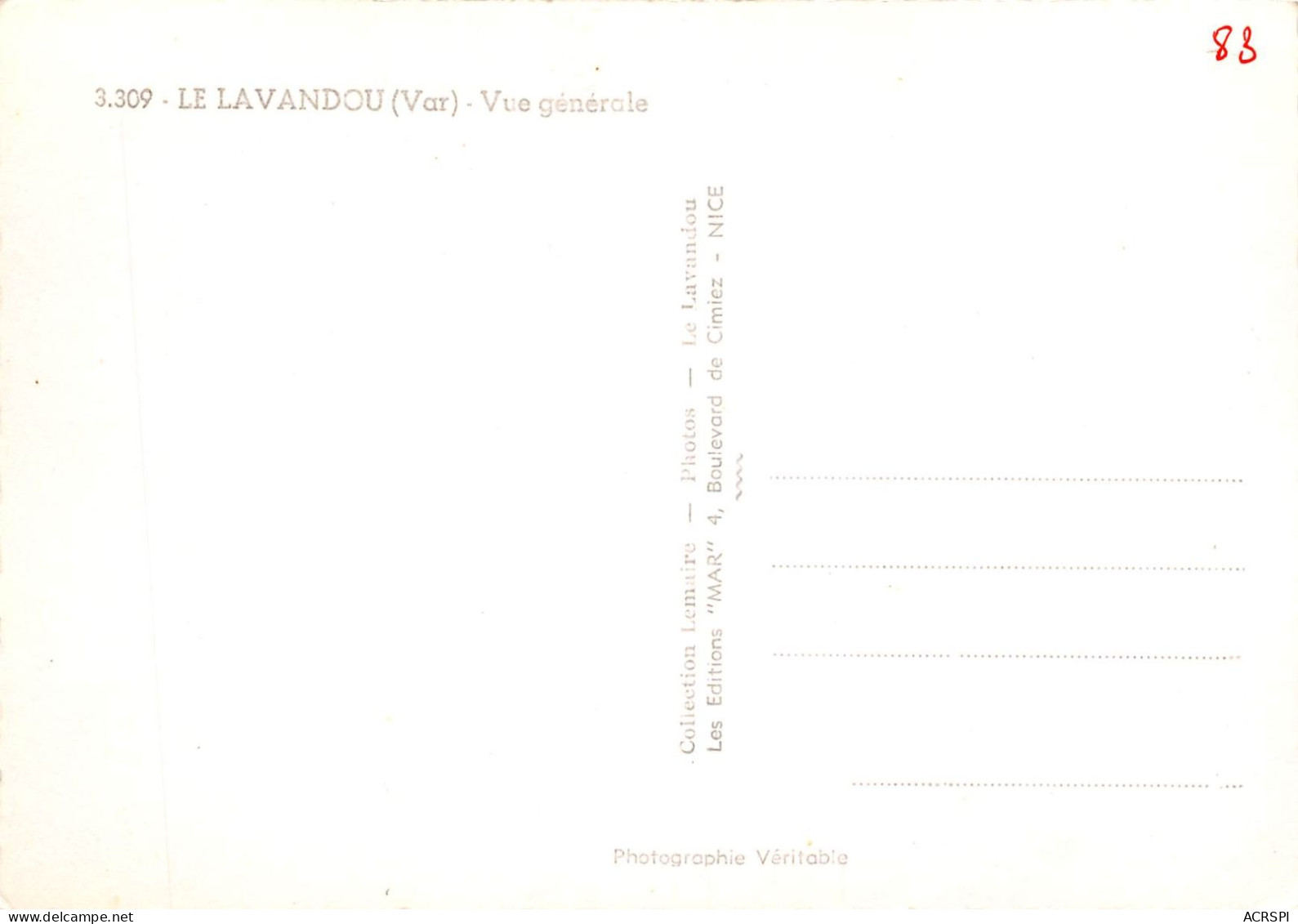 83 LE LAVANDOU Vue Générale 26 (scan Recto Verso)KEVREN0732 - Le Lavandou