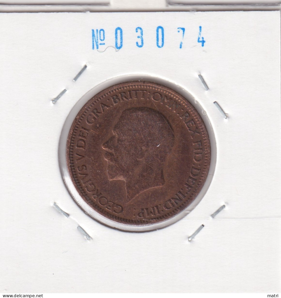 Great Britain 1/2 Penny 1928  Km#837 - C. 1/2 Penny