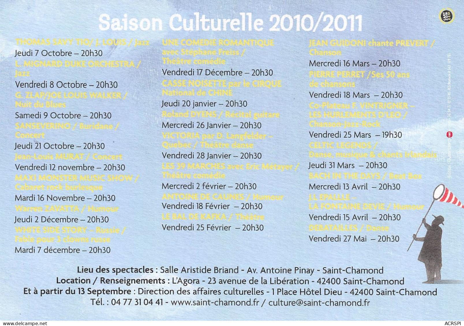 42 SAINT CHAMOND Av Antoine Pinay Salle A.Briand Saison Culturelle 2011 Théatre 21 (scan Recto Verso)KEVREN0768 - Saint Chamond