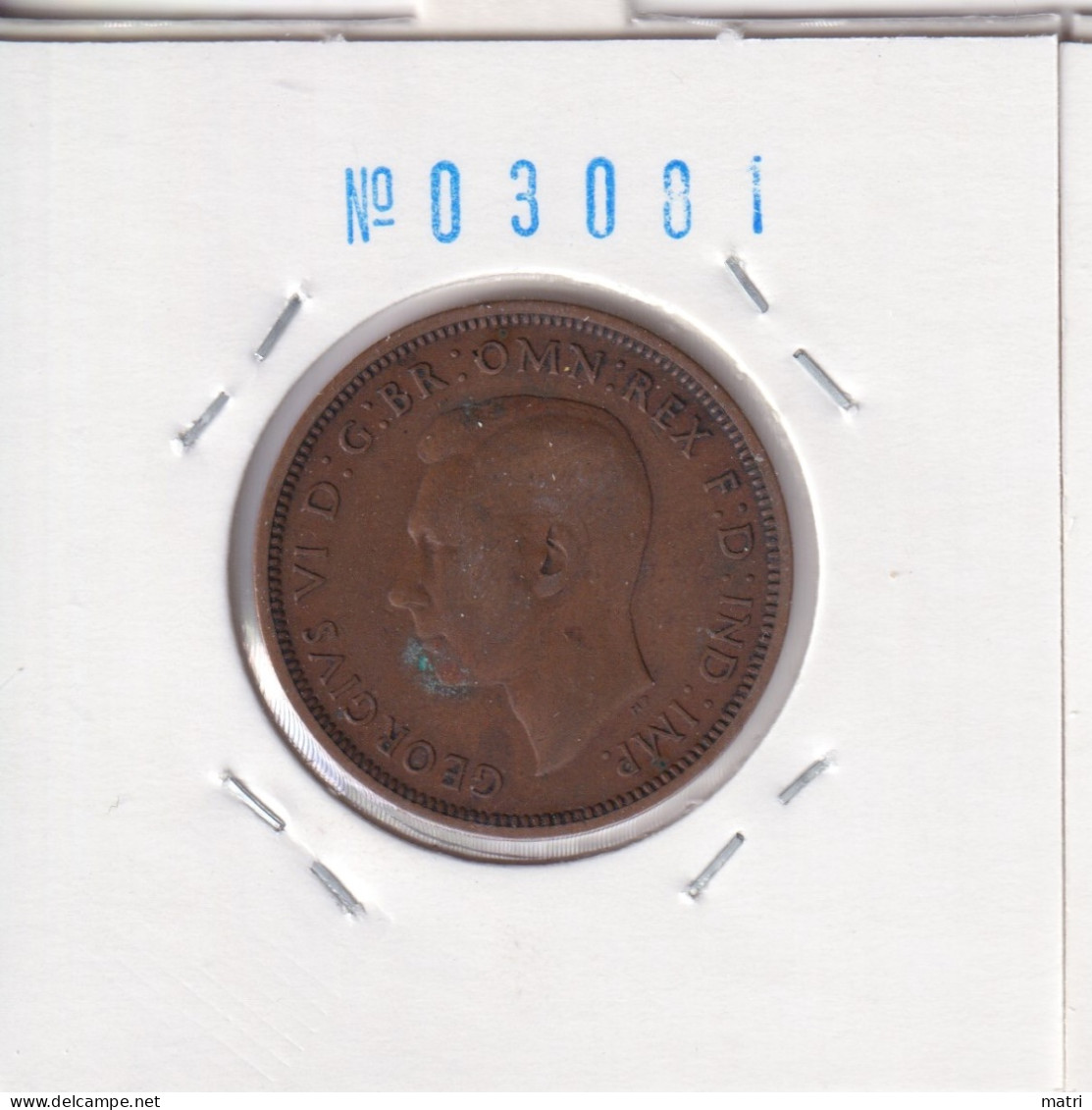 Great Britain 1/2 Penny 1938  Km#844 - C. 1/2 Penny