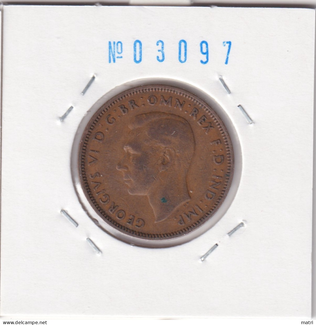 Great Britain 1/2 Penny 1944  Km#844 - C. 1/2 Penny