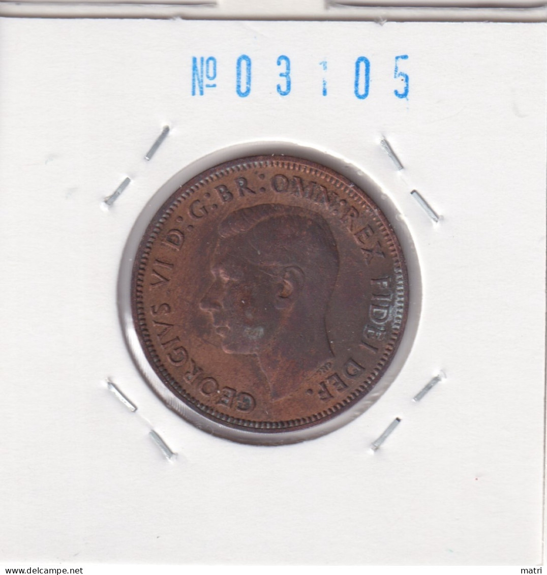 Great Britain 1/2 Penny 1950  Km#868 - C. 1/2 Penny