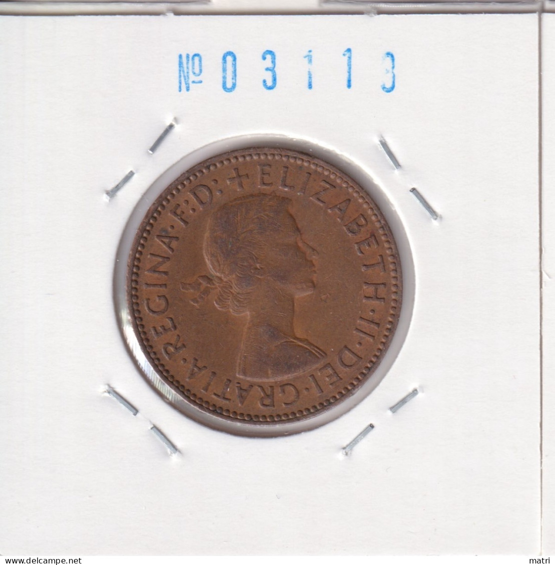 Great Britain 1/2 Penny 1959  Km#896 - C. 1/2 Penny