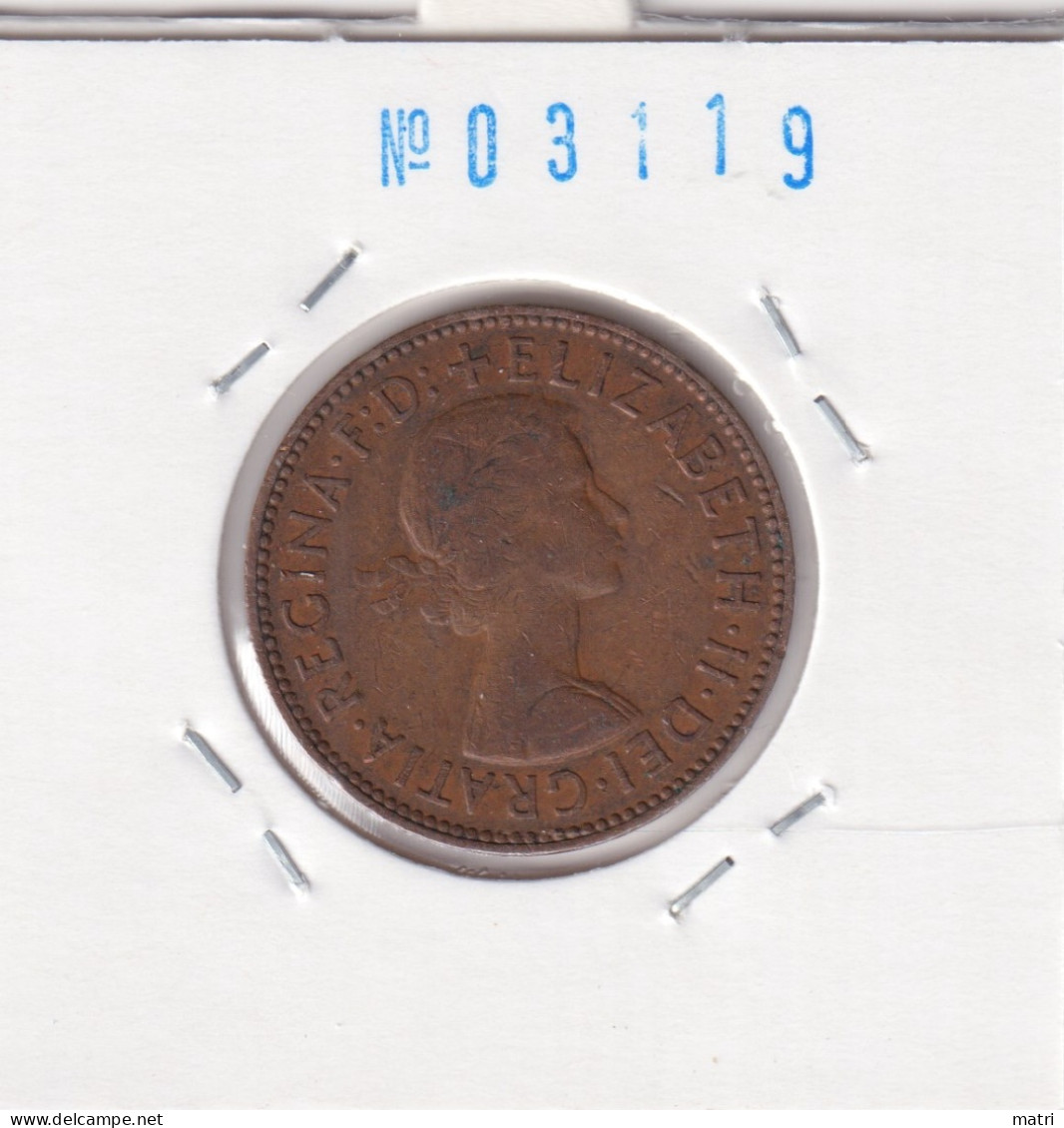 Great Britain 1/2 Penny 1959  Km#896 - C. 1/2 Penny