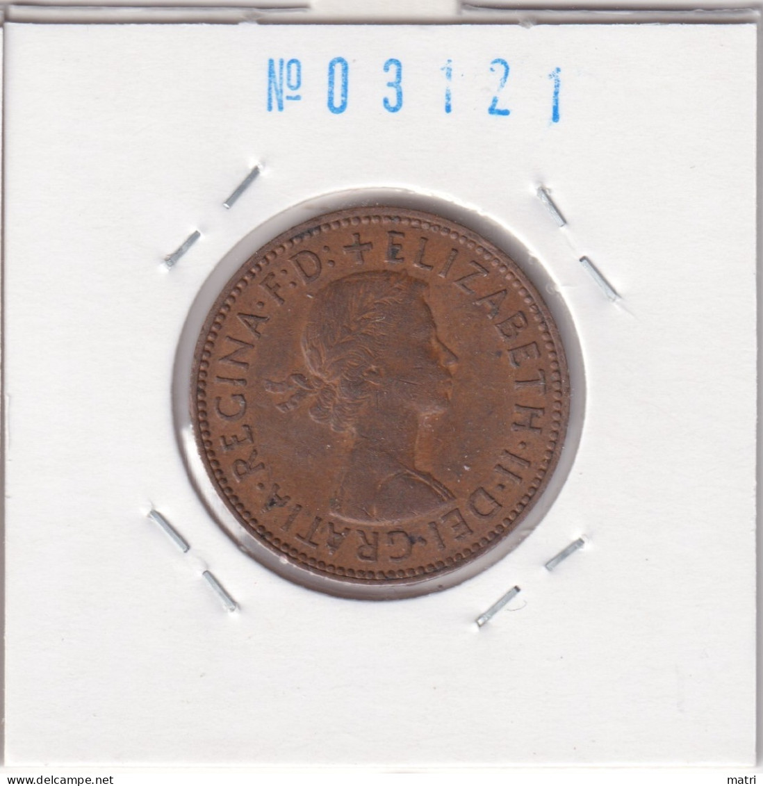 Great Britain 1/2 Penny 1962  Km#896 - C. 1/2 Penny