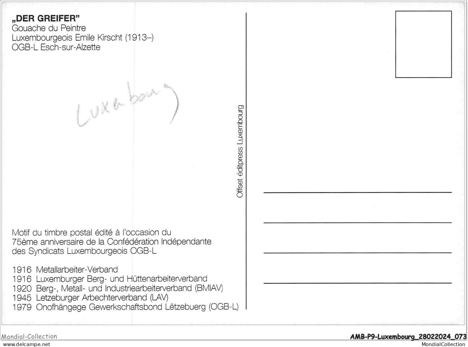 AMBP9-0694-LUXEMBOURG - ESCH SUR ALZETTE - Der Greifer  - Esch-Alzette