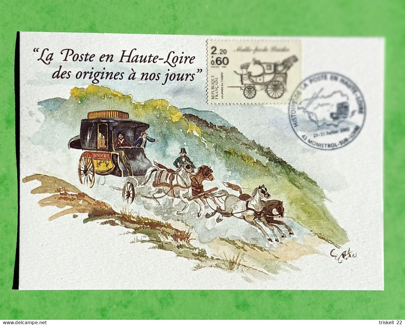 La Poste En Haute-Loire Des Origines à Nos Jours : 43 Monistrol-sur-Loire (5 Cartes) Timbre N° 2410-2469-2526-2577-2578 - 2000-2009