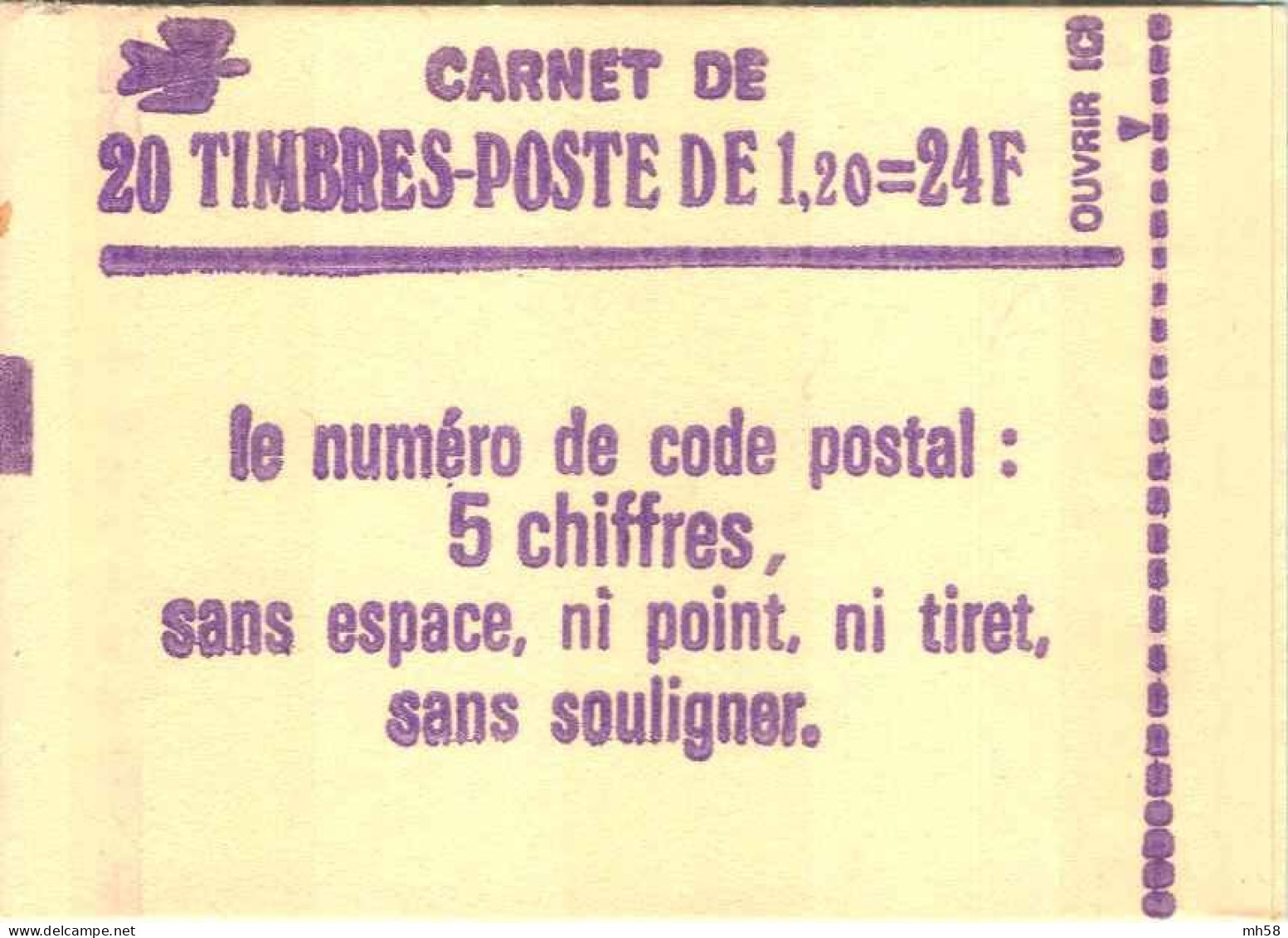 FRANCE - Carnet Conf. 8, Numéro 03122 - 1f20 Sabine Vert - YT 2101 C1a / Maury 414a - Modern : 1959-…