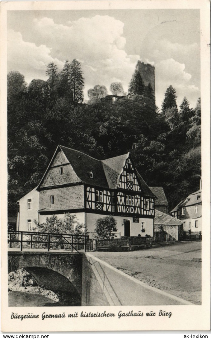 Ansichtskarte Höhr-Grenzhausen Burg Und Gasthaus Zur Burg 1954 - Hoehr-Grenzhausen