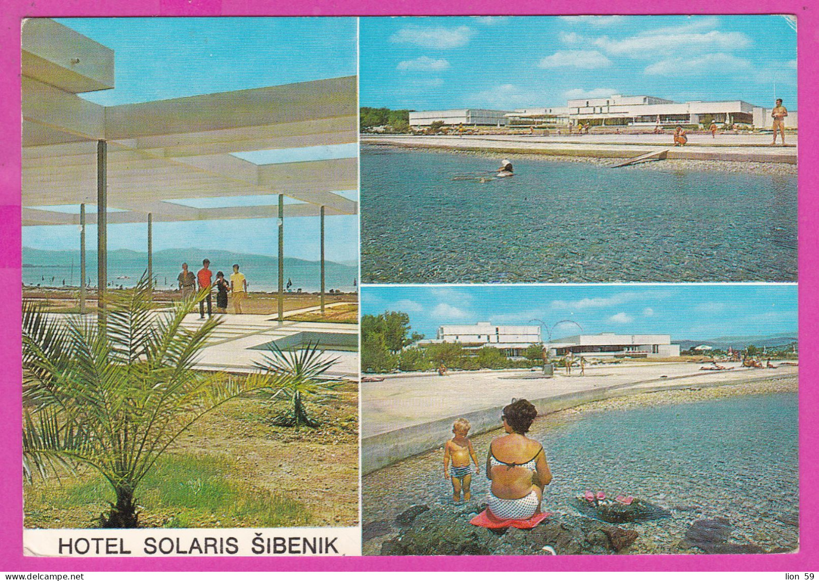 294870 / Yugoslavia Šibenik (Croatia) Hotel Solaris Šibenik Boy Woman PC 1969 USED 0.75(Din) President Josip Broz Tito - Cartas & Documentos