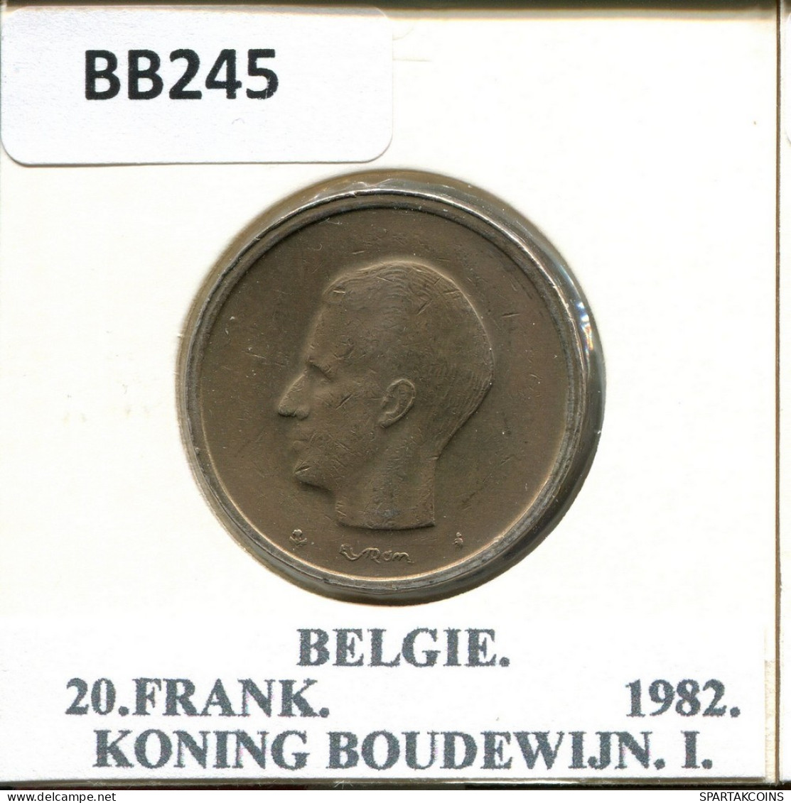 20 FRANCS 1982 DUTCH Text BELGIEN BELGIUM Münze #BB245.D.A - 20 Francs