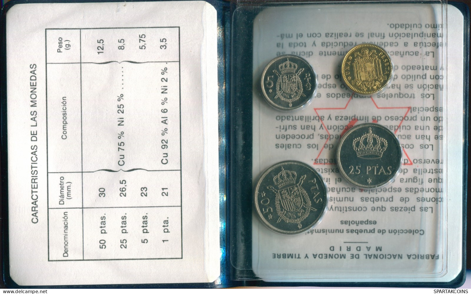 ESPAÑA SPAIN 1975*79 MINT SET 4 Moneda #SET1133.2.E.A - Ongebruikte Sets & Proefsets