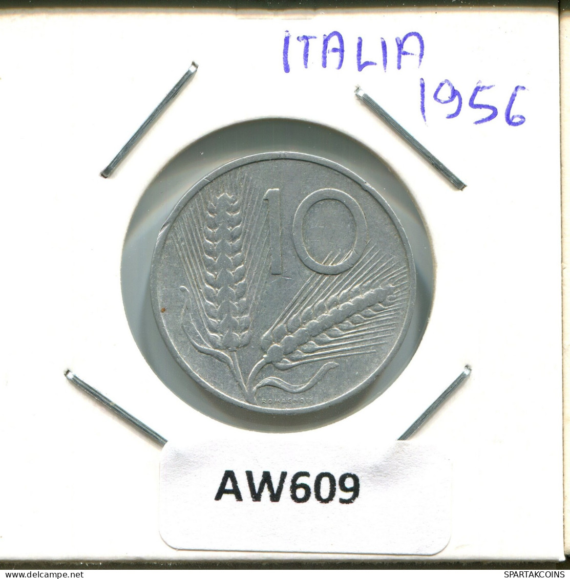 10 LIRE 1956 R ITALIA ITALY Moneda #AW609.E.A - 10 Lire