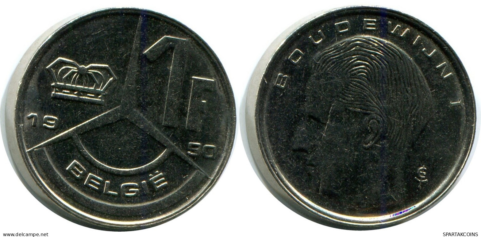 1 FRANC 1990 DUTCH Text BELGIQUE BELGIUM Pièce #AZ359.F.A - 1 Franc