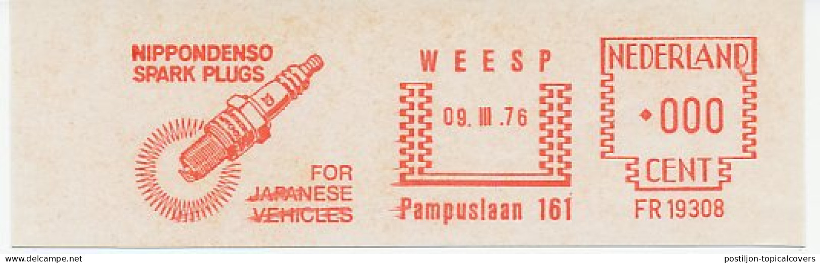 Proof / Test Meter Strip Netherlands 1976 Nippondenso Spark Plug - For Japanese Vehicles - Electricity