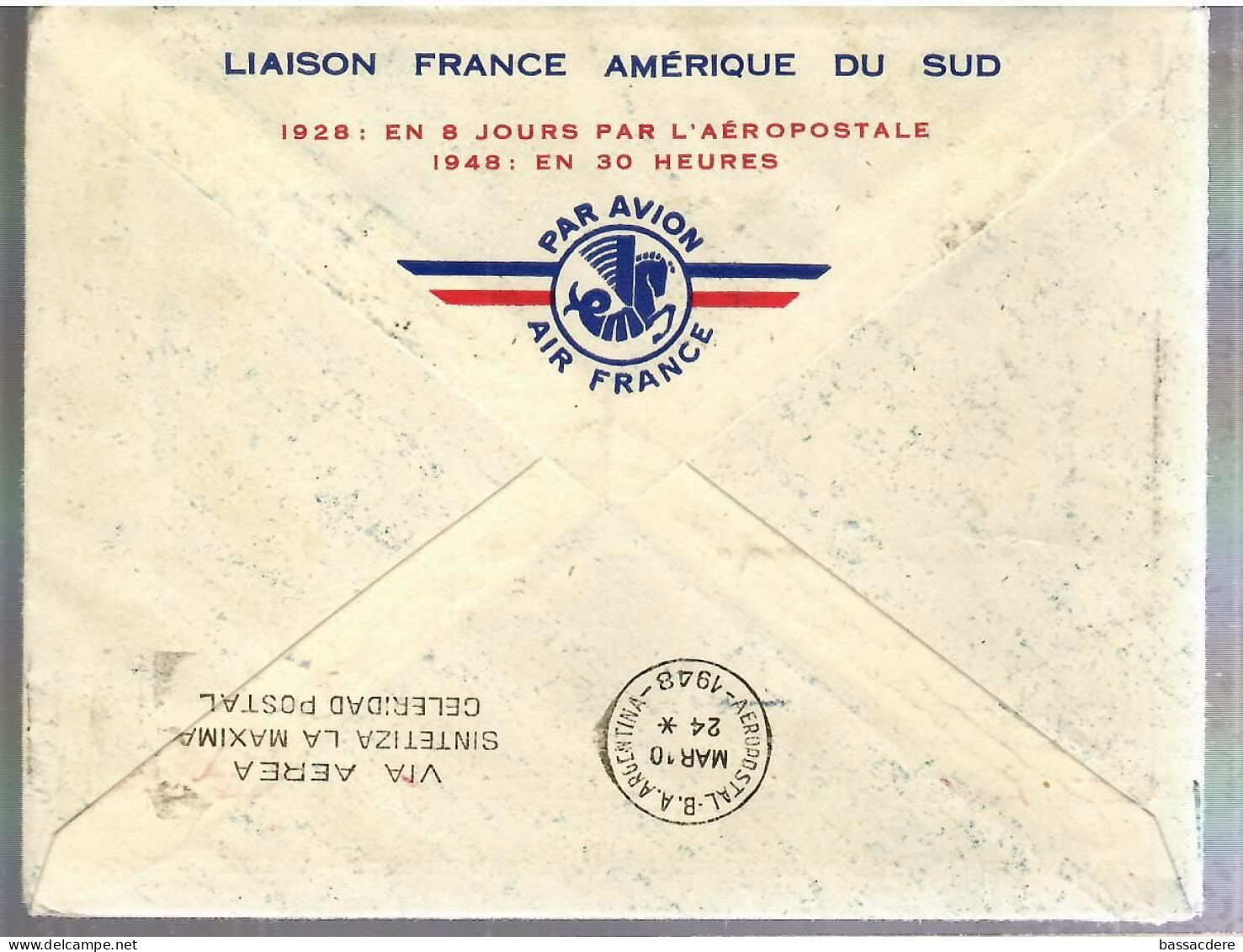 81330 -  AEROPOSTAL - B.A. -  ARGENTINA - 1927-1959 Briefe & Dokumente