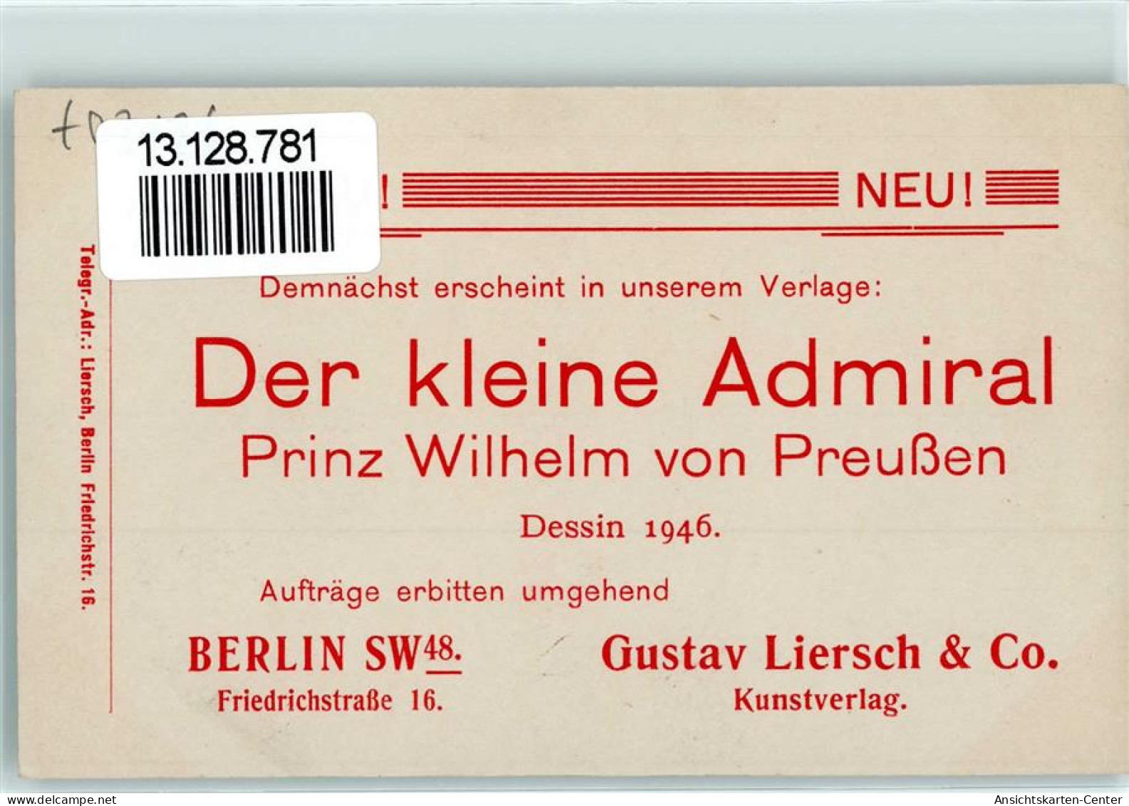 13128781 - Verlag Gustav Liersch  Adel Preussen - Altri & Non Classificati