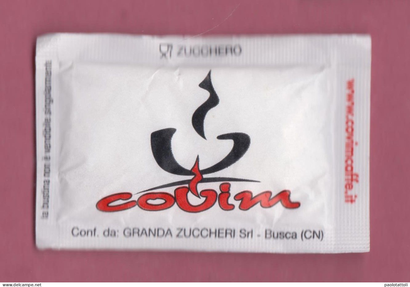 Bustina Piena Di Zucchero. Full Sugar Pack- Covim . Packed By Granda Zuccheri, Busca ( CN)- - Zucchero (bustine)