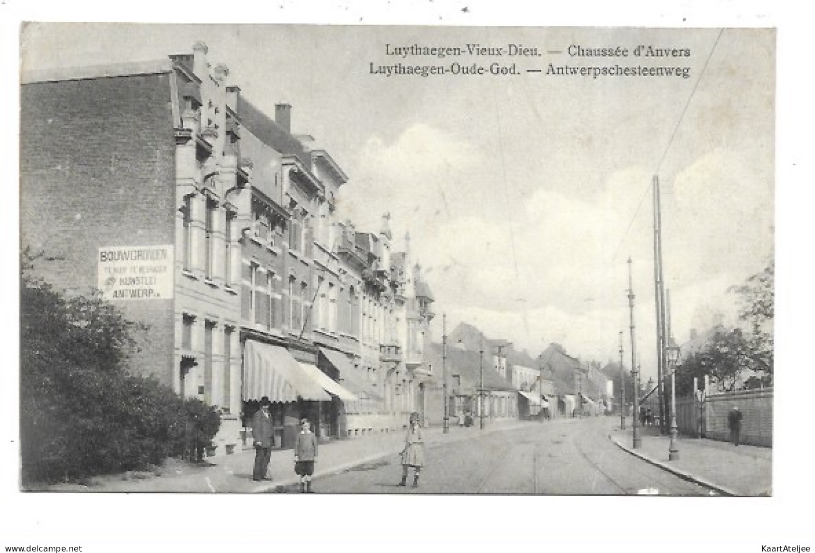 Postkaart Oude-God 24/8/1914 Verstuurd Naar Blankenberge - Service Militaire. - Zona Non Occupata