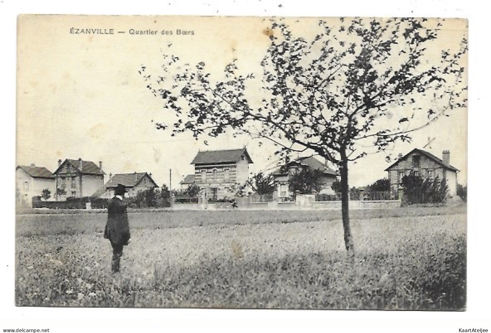 Postkaart Ezanville (Frankrijk) Verstuurd Naar Adinkerke 22/7/1915 - Service Militaire. - Unbesetzte Zone