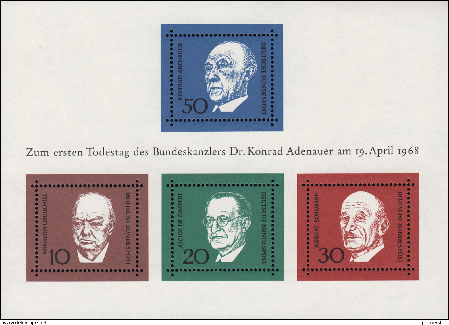 546-575 Bund-Jahrgang 1968 Komplett, Postfrisch ** - Jaarlijkse Verzamelingen