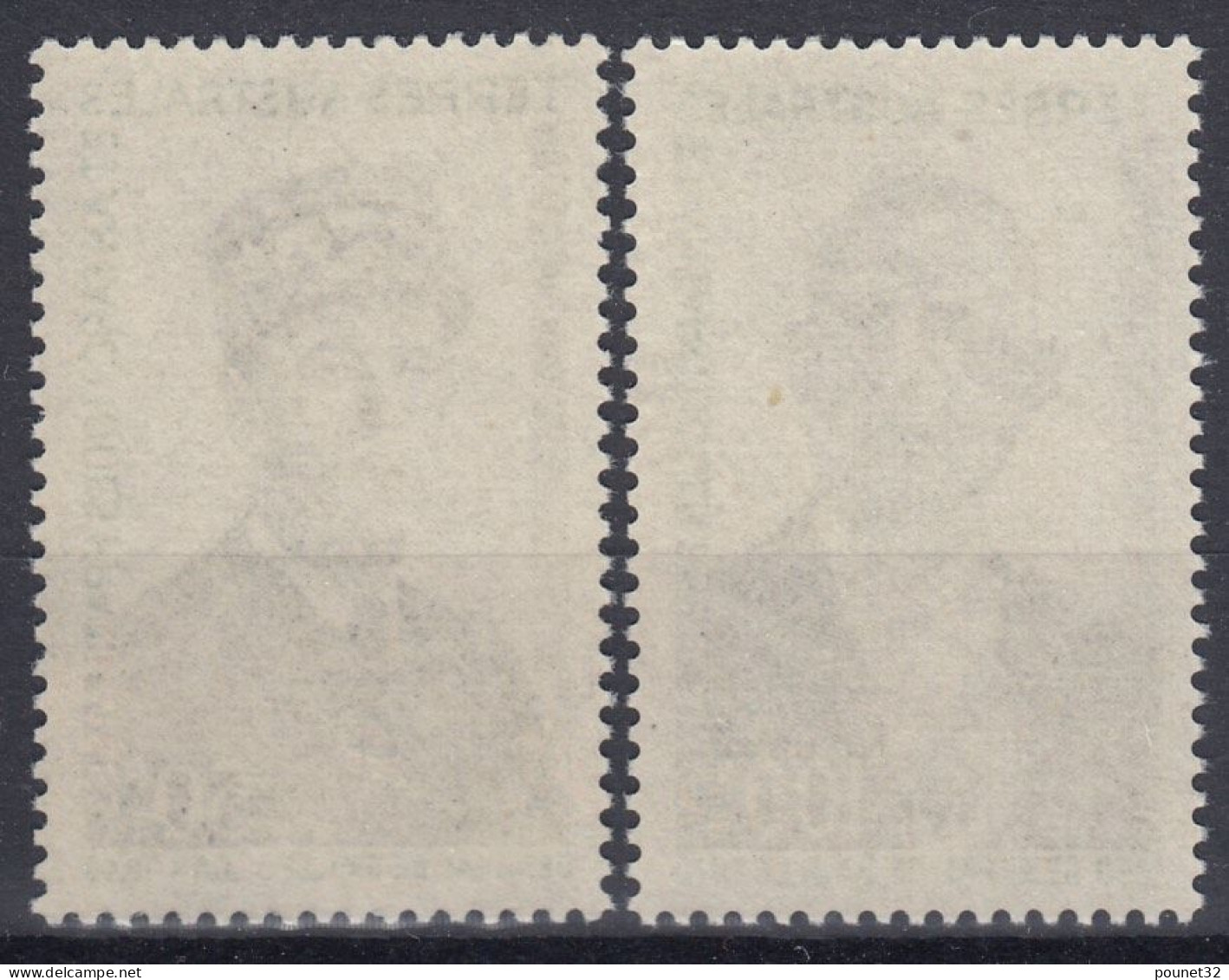 TIMBRE TAAF GENERAL DE GAULLE N° 46 & 47 NEUFS ** GOMME SANS CHARNIERE - Unused Stamps