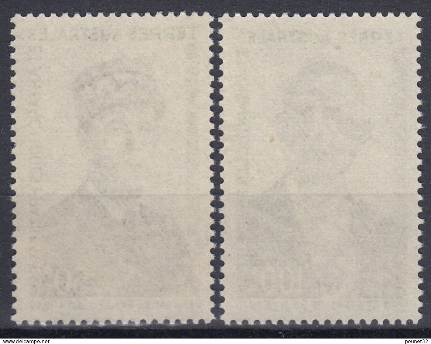 TIMBRE TAAF GENERAL DE GAULLE N° 46 & 47 NEUFS ** GOMME SANS CHARNIERE - Nuevos