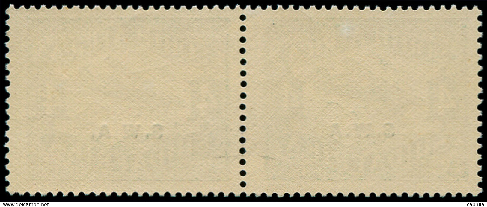 SUD OUEST AFRICAIN Poste Aérienne * - 1, Paire Horizontale, 1er Tirage, 1 Exemplaire Sans Point (Michel 136 I/I) - South West Africa (1923-1990)