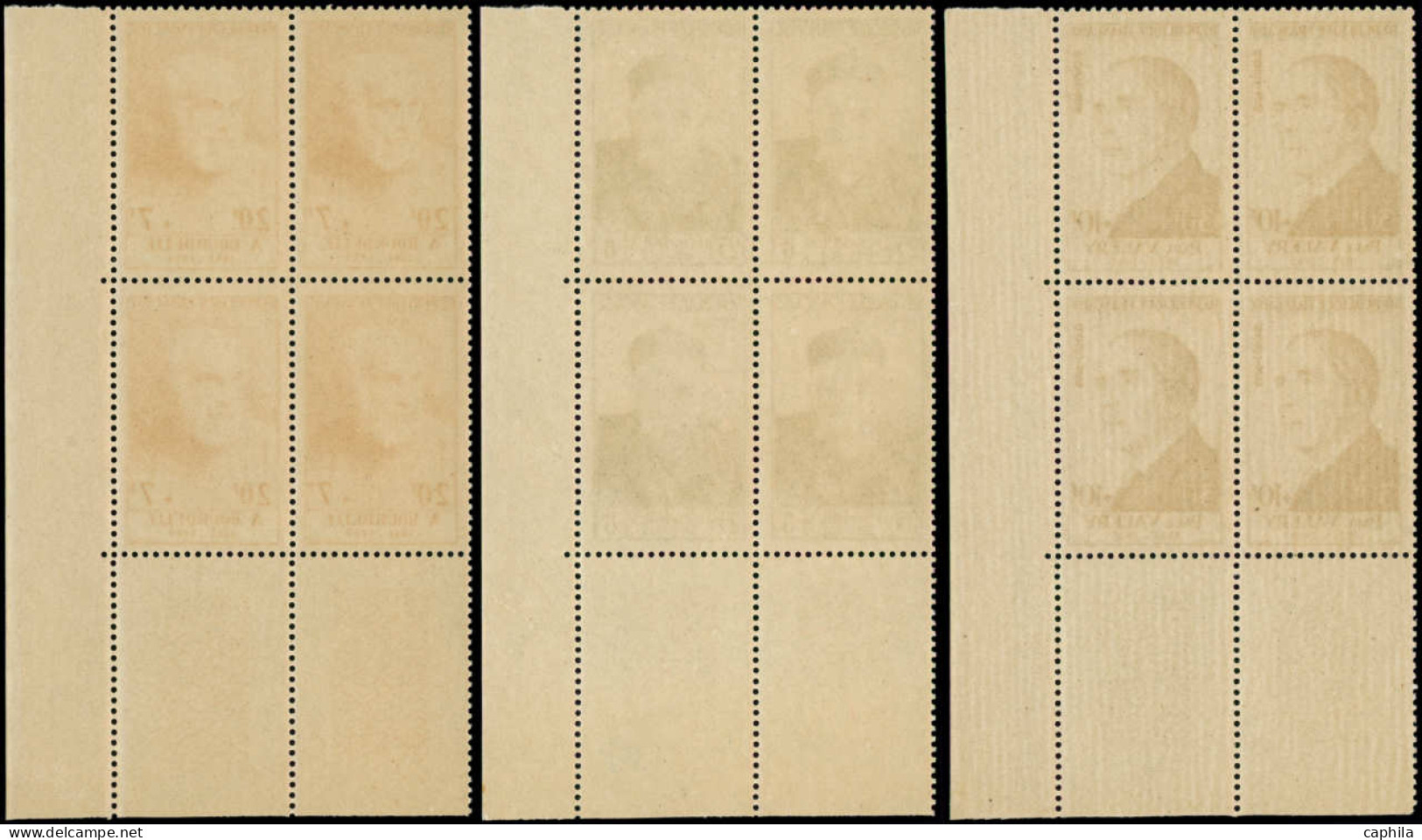 FRANCE Poste ** - 989/94, En Blocs De 4 Tous Cdf. Série Valéry - Cote: 720 - Unused Stamps