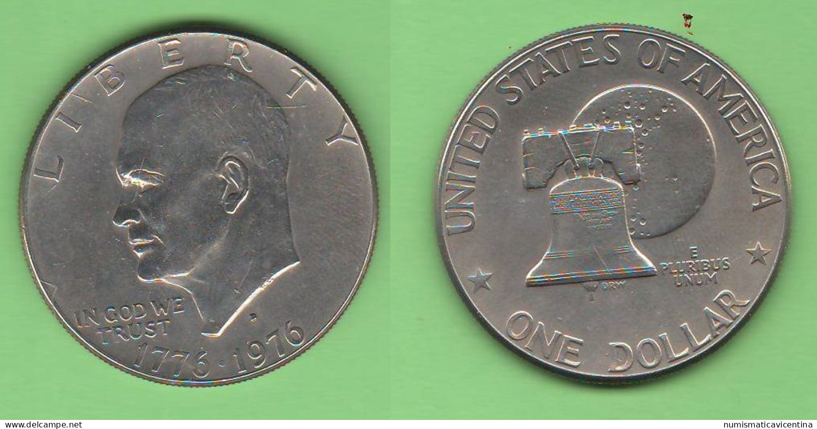 America 2 X One Dollar 1972 E 1976  Eisenhower USA Mint D - 1971-1978: Eisenhower