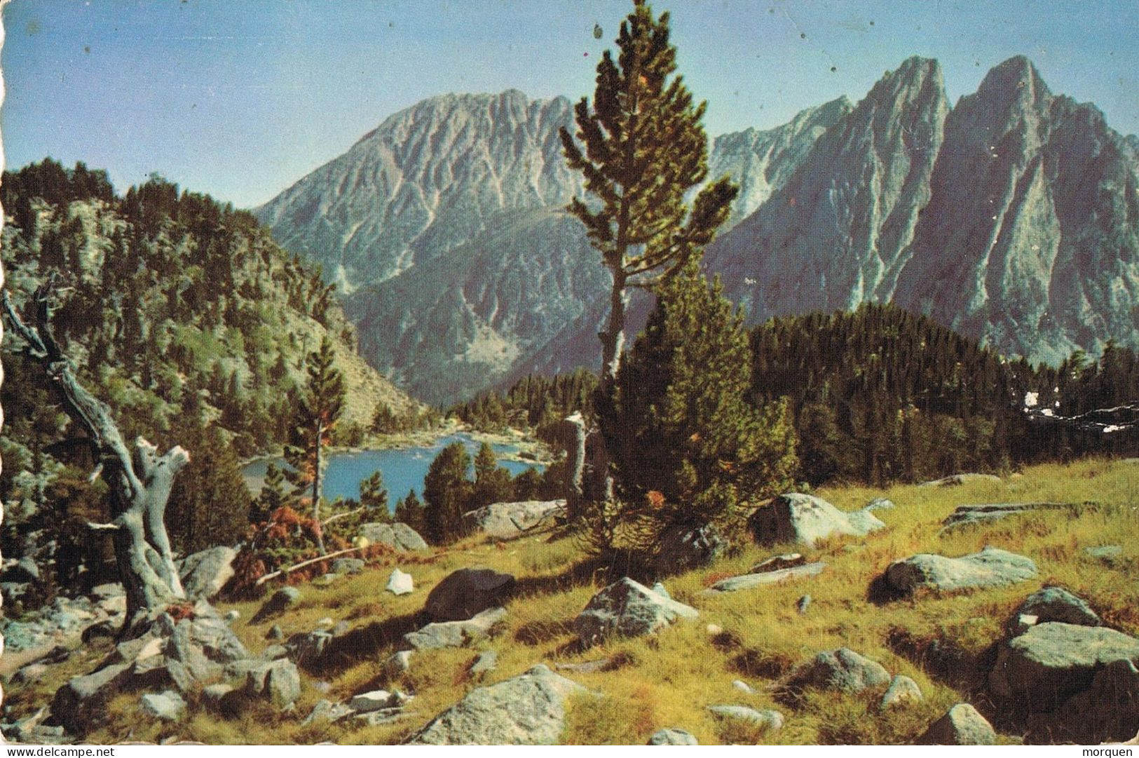 55693. Postal ESPOT (Lerida) 1959. Vista Del Pallars, Valle De ESPOT - Lettres & Documents