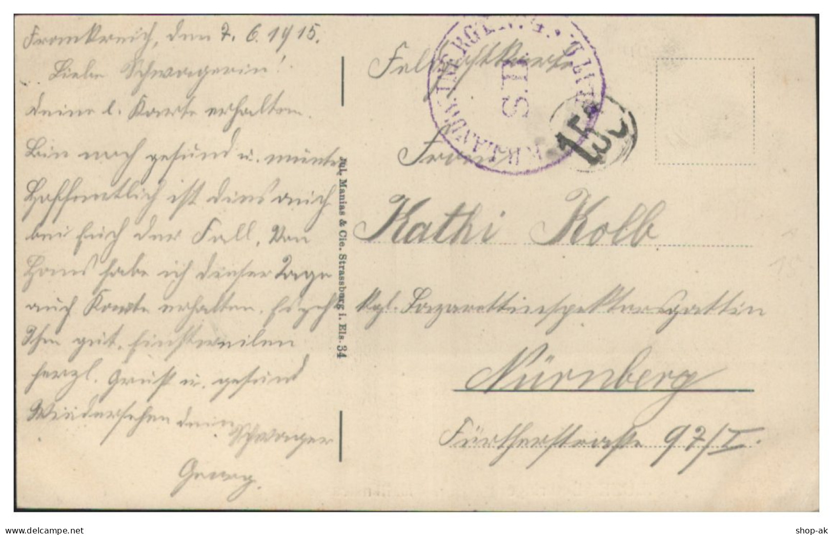 Y29164/ Dieuze Hallenstr. Lothringen AK 1915 - Lothringen