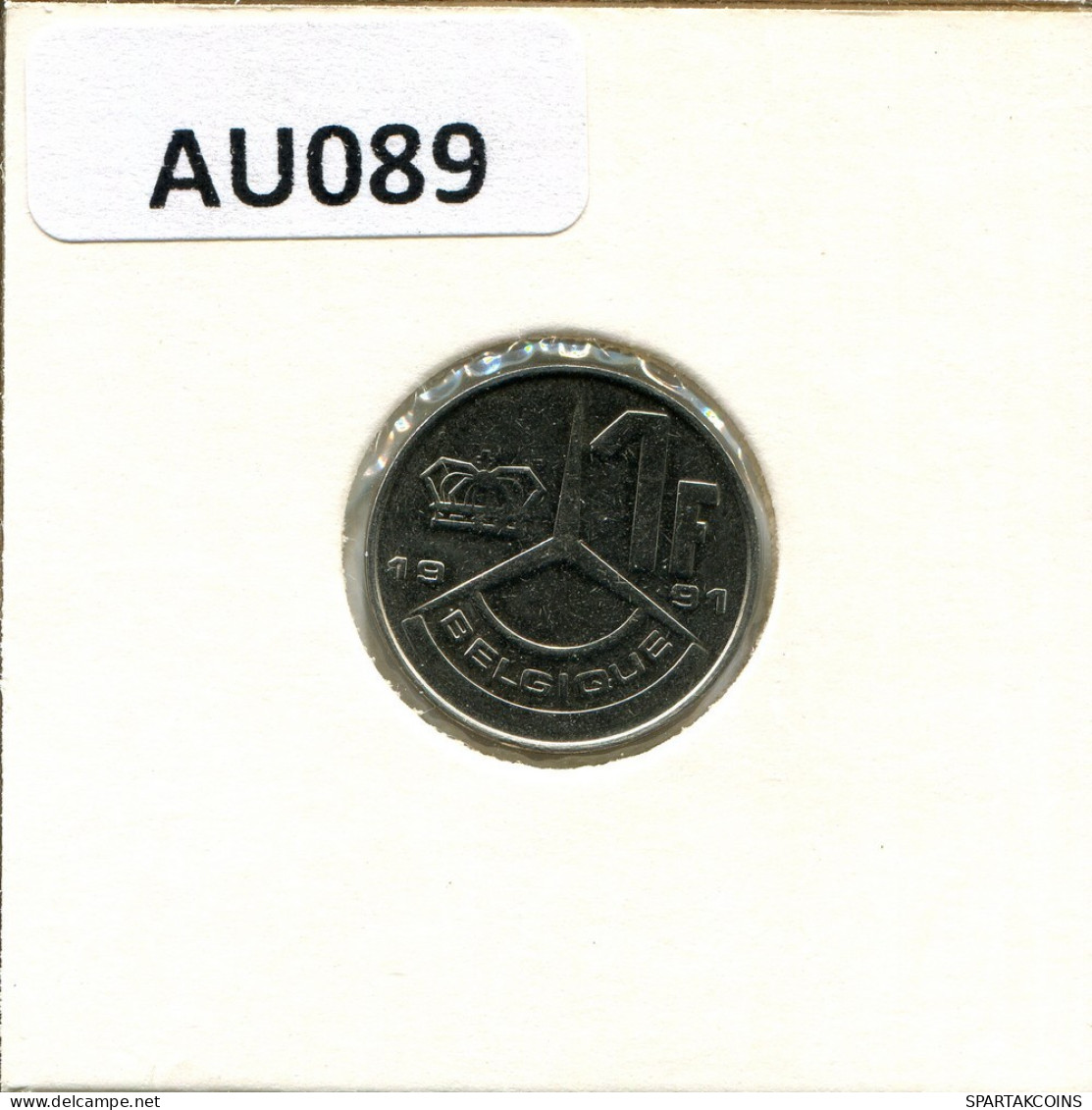 1 FRANC 1991 FRENCH Text BELGIQUE BELGIUM Pièce #AU089.F.A - 10 Francs