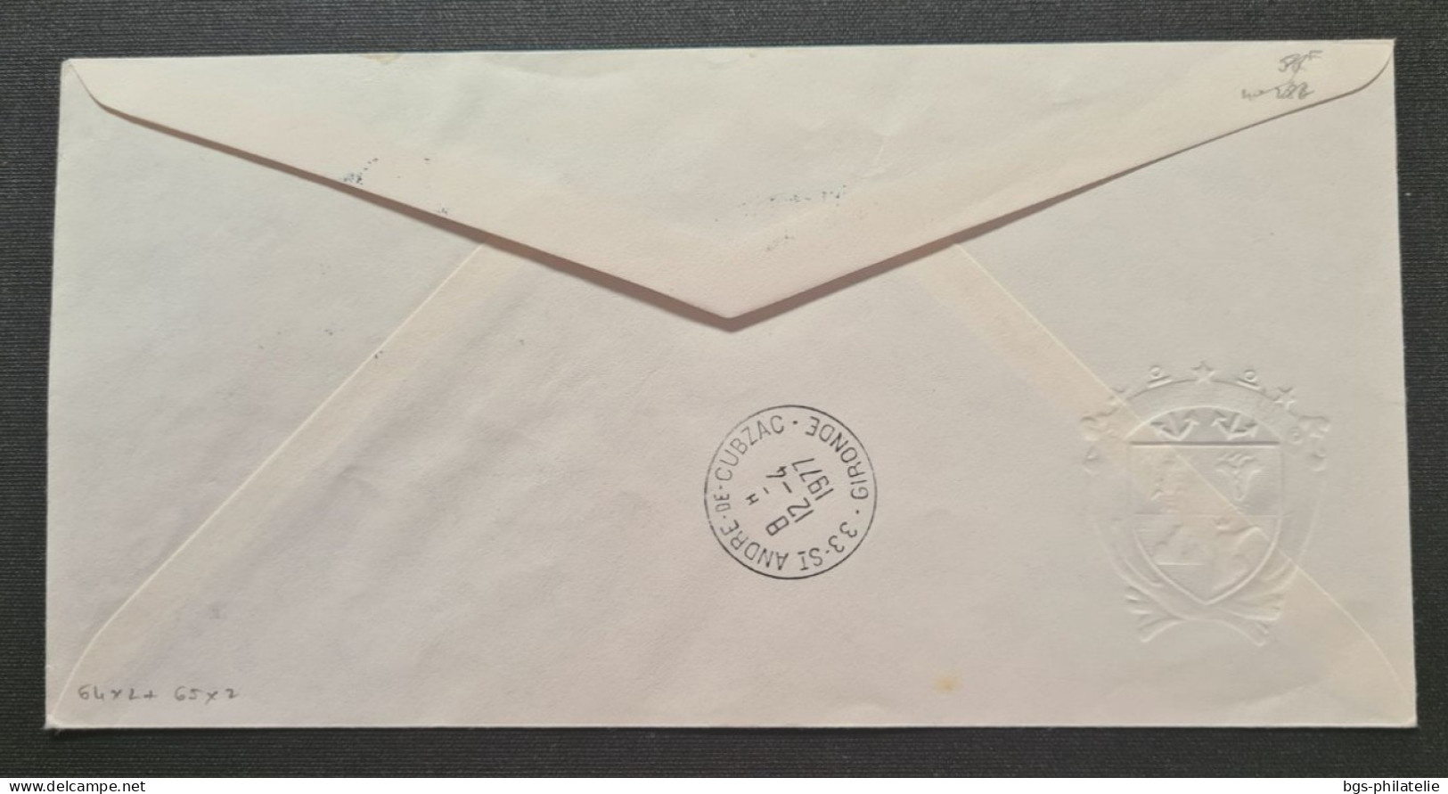TAAF,  Timbres Numéros 64×2 Et 65×2 ( Cote 20€) Oblitérés De Kerguelen Le 2/2/1977. - Lettres & Documents