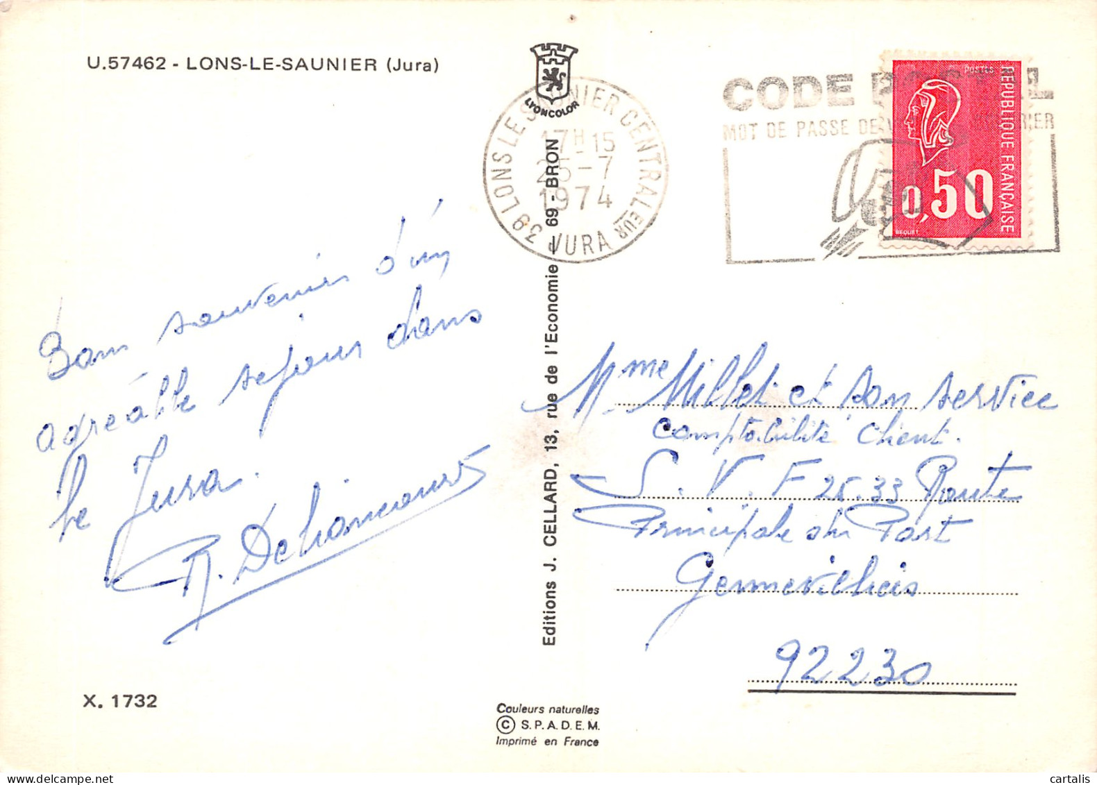 39-LONS LE SAUNIER-N°C-3657-B/0293 - Lons Le Saunier