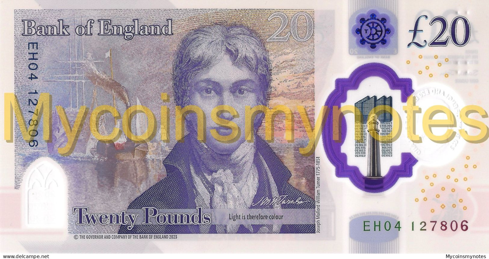 GREAT BRITAIN, 20 POUNDS, 2024 P-NEW, NEW DESIGN, POLYMER, KING CHARLES III, UNC - 20 Pounds