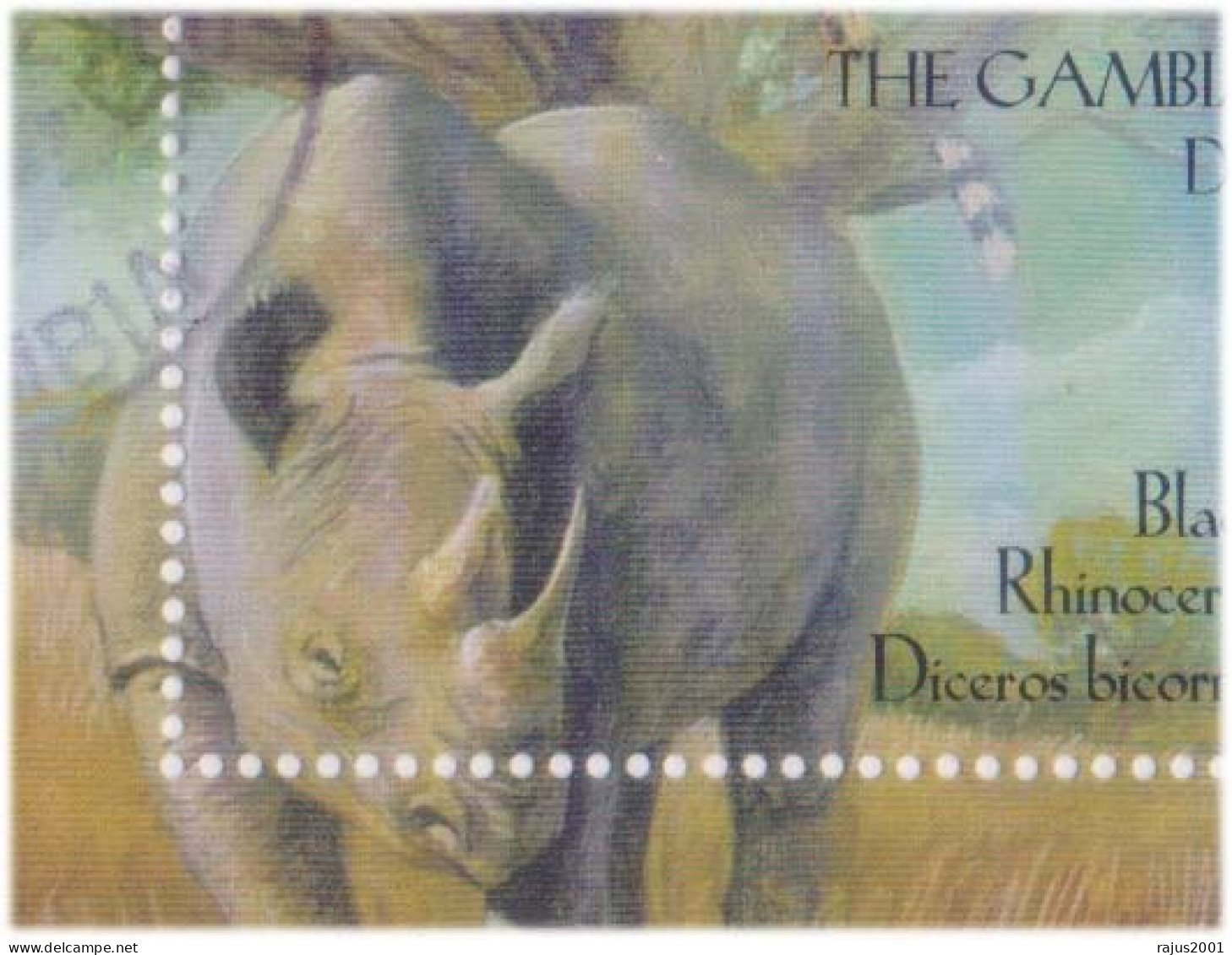 Animals In A Game Reserve, Cheetah, Black Rhinoceros, Giant Eland, Bontebok, Chimpanzee, Wild Animal, Mammals, Sheet FDC - Rhinozerosse