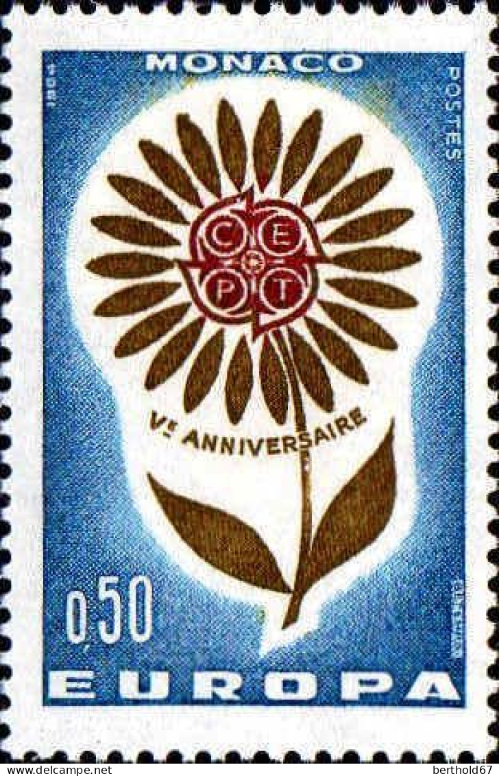 Monaco Poste N** Yv: 652/653 Europa Cept Fleur à 22 Pétales - Unused Stamps