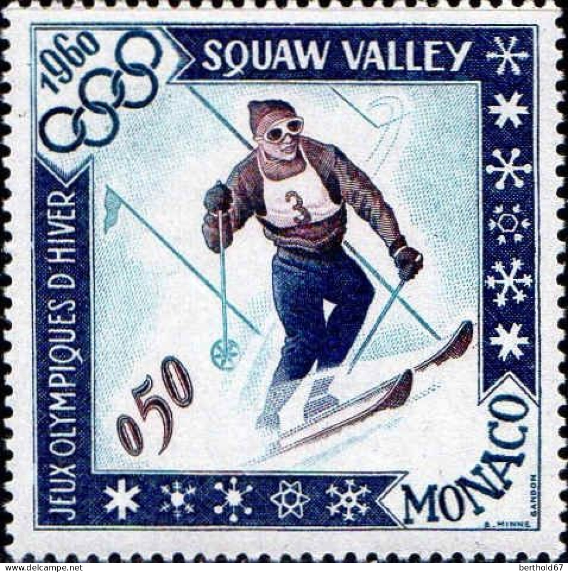 Monaco Poste N** Yv: 532/537 Jeux Olympiques Rome & Squaw-Valley - Neufs